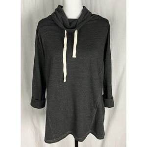 Robert Louis Sweater M Gray Cowl Neck 3/4‎ Sleeve Pullover NWT Women's